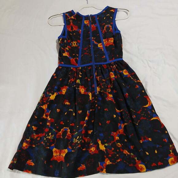 Kensie XS Sleeveless Fit & Flare Fully Lined Black Abstract Print Dress - Picture 9 of 16